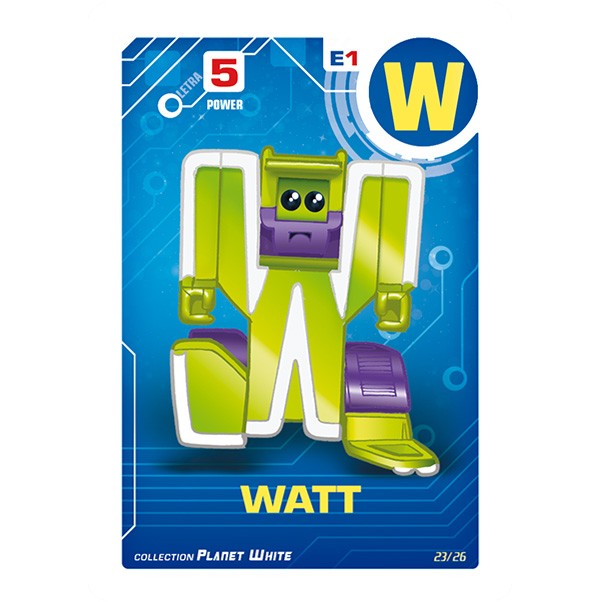 Letrabots Planet White | W Watt