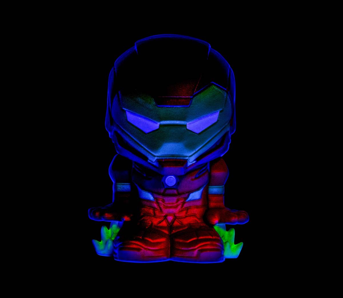 Marvel Boomez 4 - Iron Man Glow in the Dark Boxed Edition (Raro)