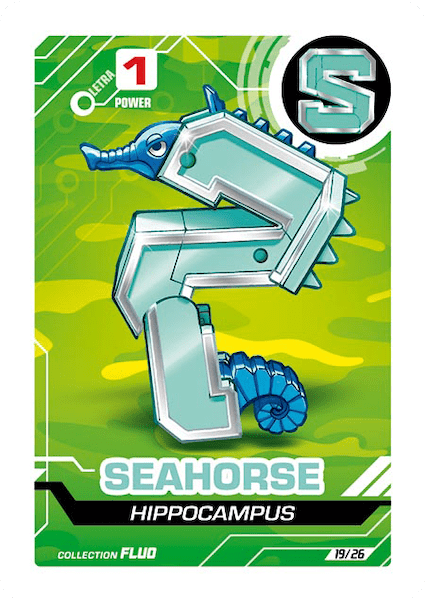 LetrAnimal Fluo Collection Seahorse