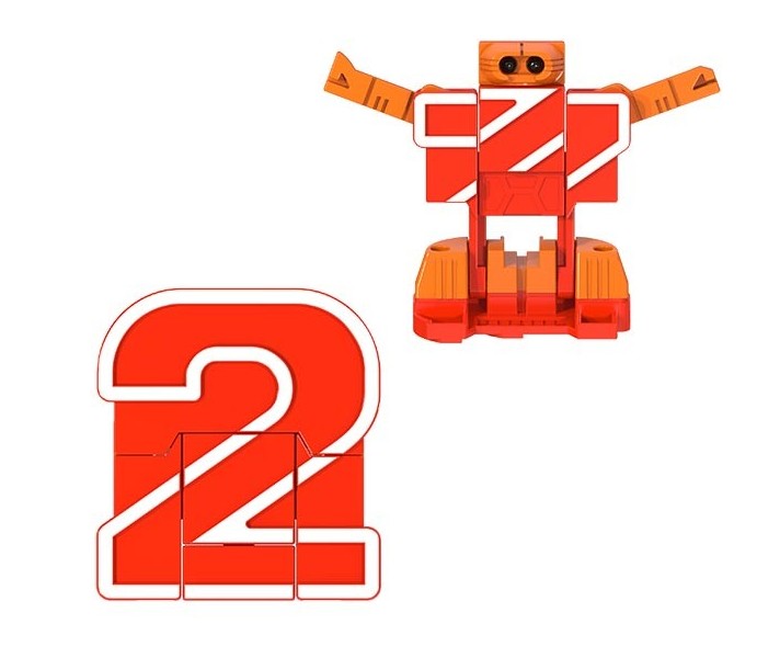 Letrabots Numbers Combo Big Robot 2 2Kick