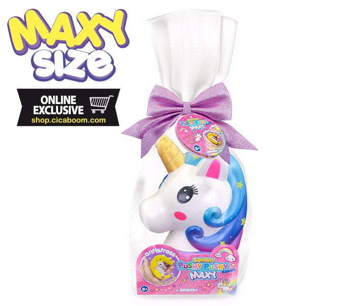 Pushy Pushy Squishy | Maxi Testa di Unicorno