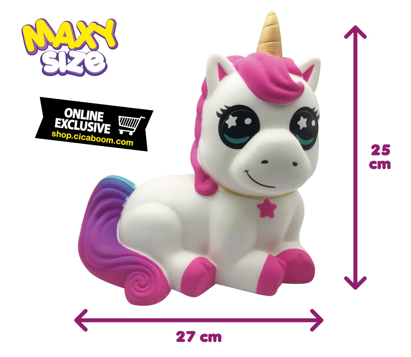 Pushy Pushy Squishy | Maxi Unicorno Seduto