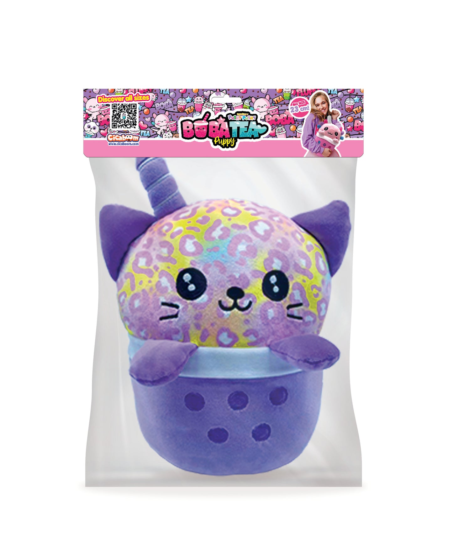 Squishy Pushy Pushy BobaTea Puppy | Big Leopard