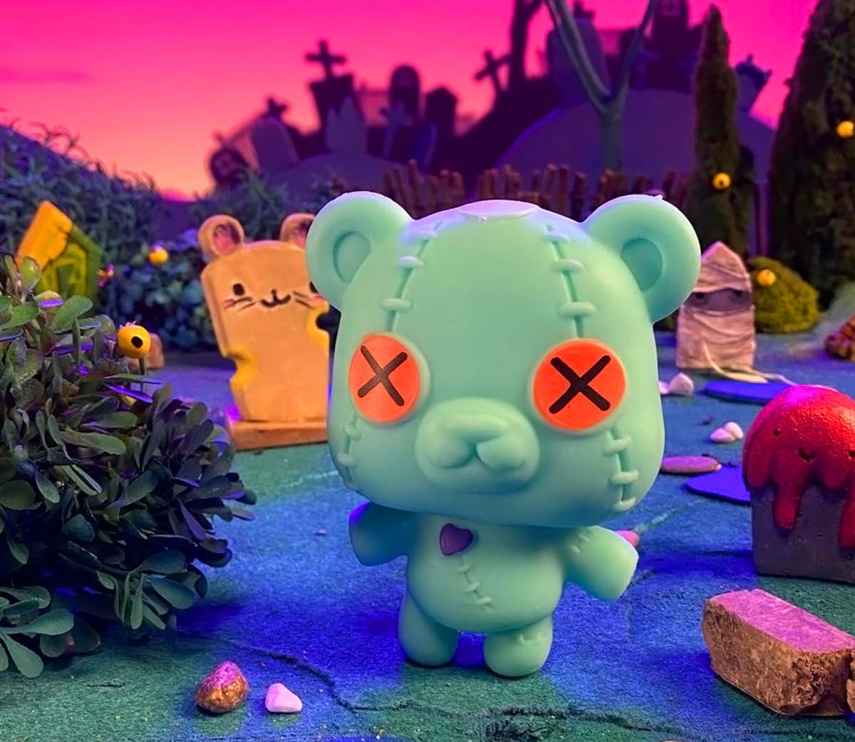 Elastikorps Zombie Peluche - Ghostybear