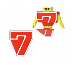 Letrabots Numbers Combo Big Robot 7 Armor7