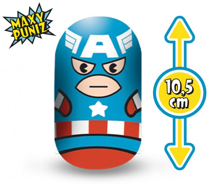 Marvel Puniz Squishy Battle | Captain America Maxy Size