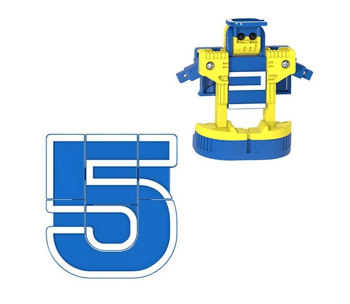 Letrabots Numbers Combo Big Robot 5 Top5