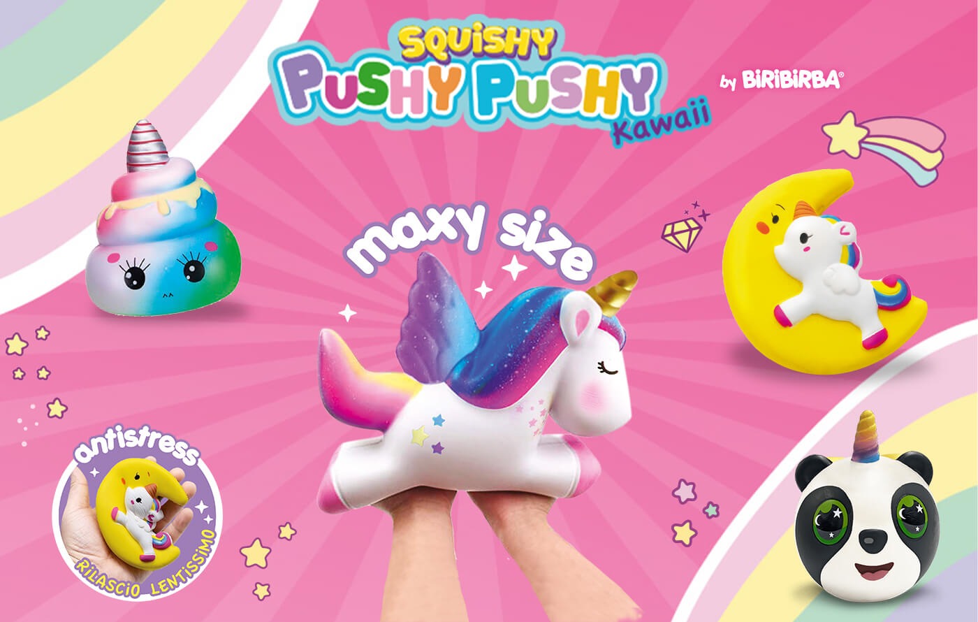 Pushy pushy Squishy: giocattoli da squishare